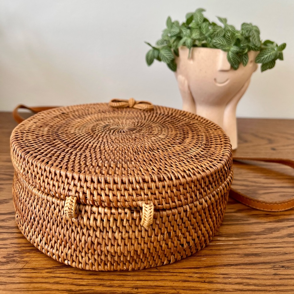 Handmade Round Rattan Bag